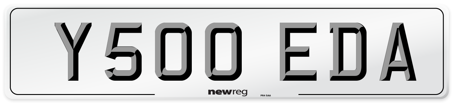 Y500 EDA Number Plate from New Reg